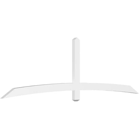 Ekena Millwork Bellingham Architectural Grade PVC Gable Bracket, 108"W x 31 1/2"H x 2"D x 4"F, 7/12 Pitch GBP108X32X0204BEL00